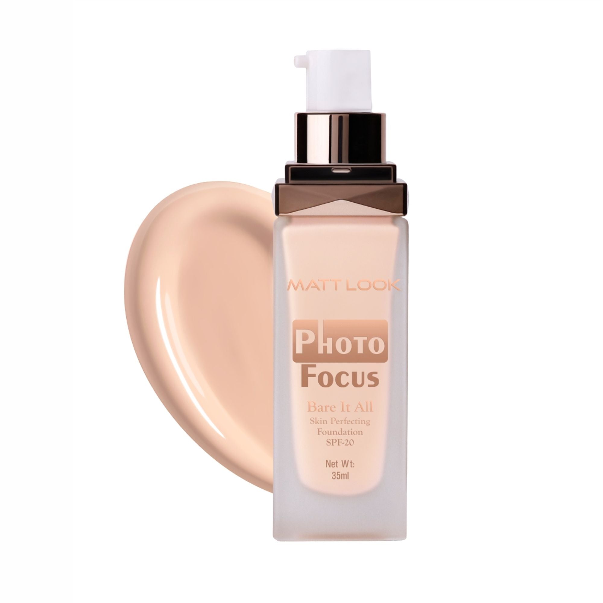 Matt Look Photo Focus Bare It All Skin Perfecting Foundation - Worthy Almond