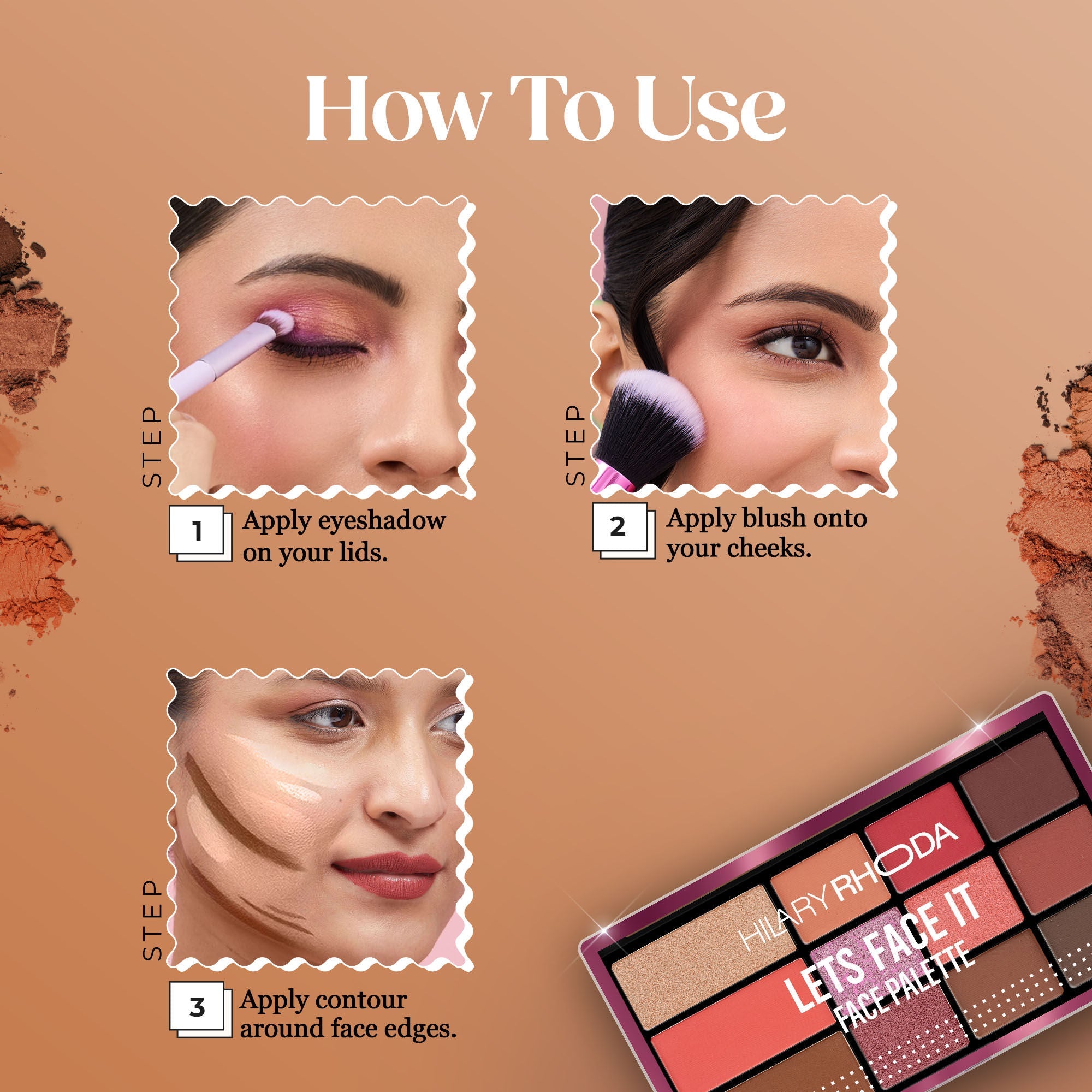Hilary Rhoda Lets Face It Face Palette - Day Spring 01