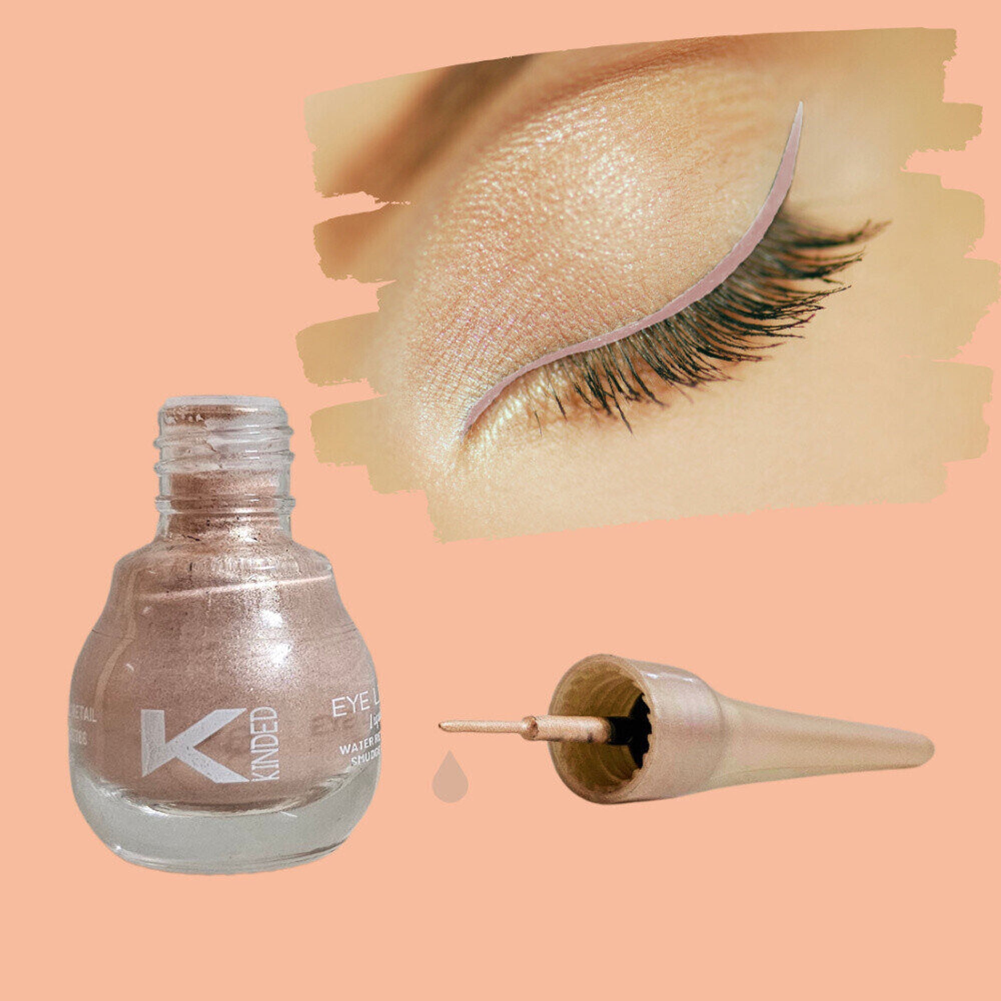KINDED Liquid Metallic Eye Liner - Pink Pearl