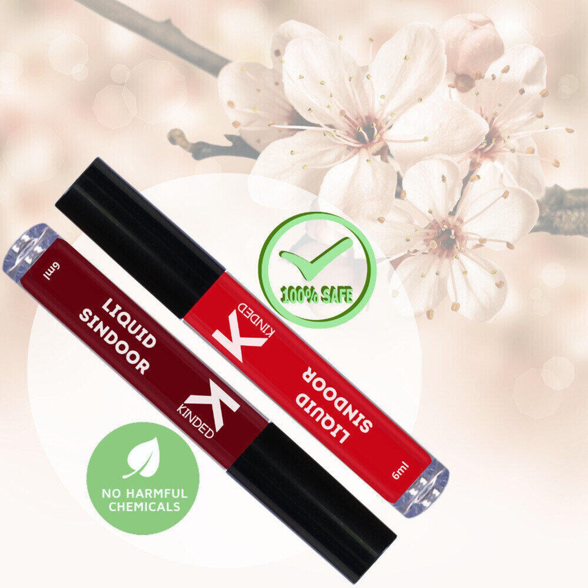 KINDED Maroon & Red Colour Liquid Sindoor Combo - Maroon & Red