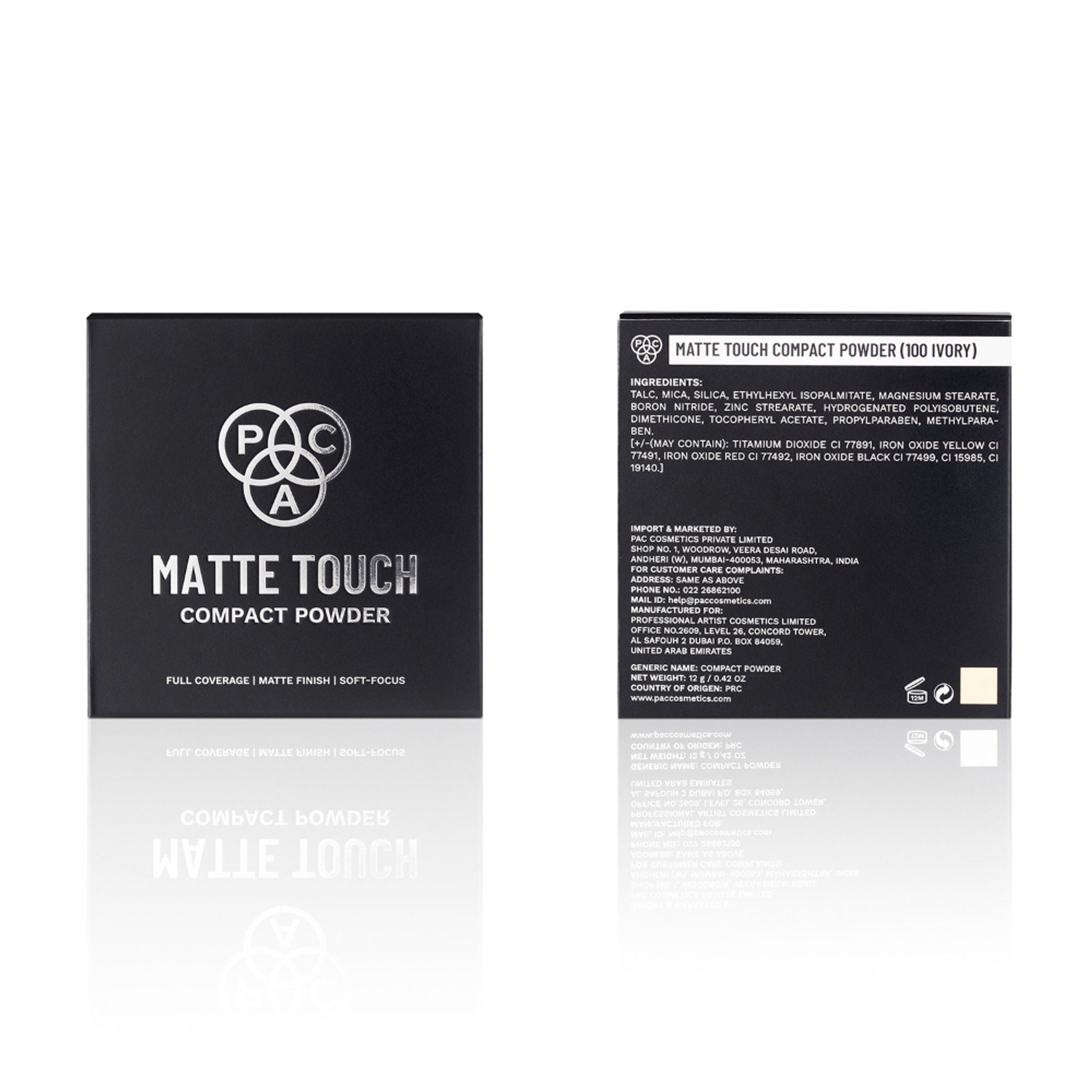 PAC Studio Matte Touch Compact Powder - 100 Ivory