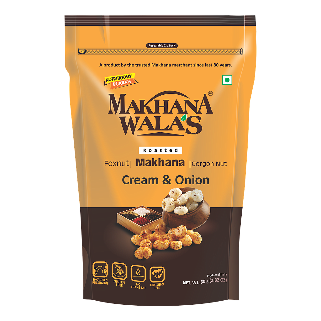 Makhana Walas Cream & Onion Roasted makhana 60g