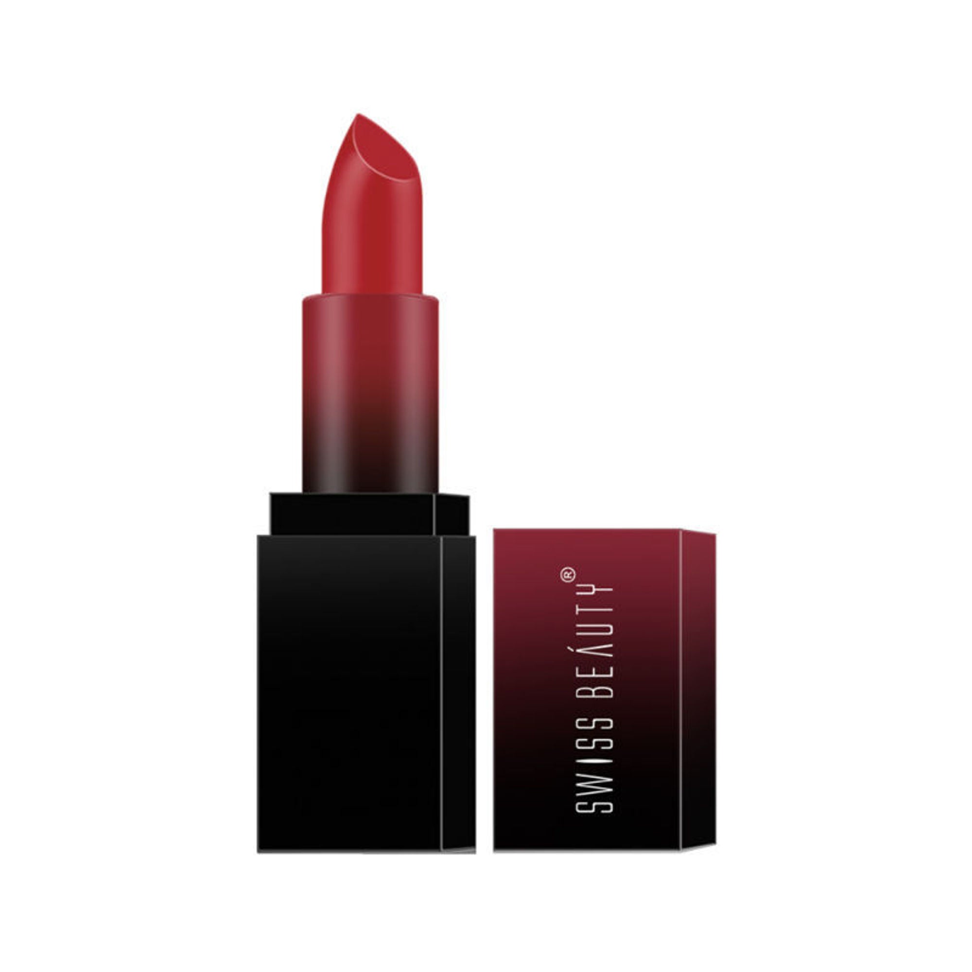 Swiss Beauty HD Matte Lipstick , High Coverage , Lightweight - 01 Siren In Scarlet