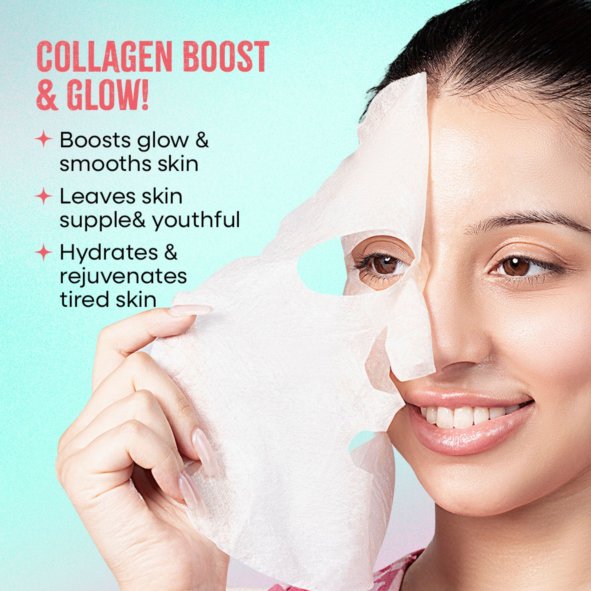 Nykaa Green Tea + Aloe Vera Sheet Mask For Hydrated Skin - Formulated in Korea - For All Skin Types - Peptides + Goji berry