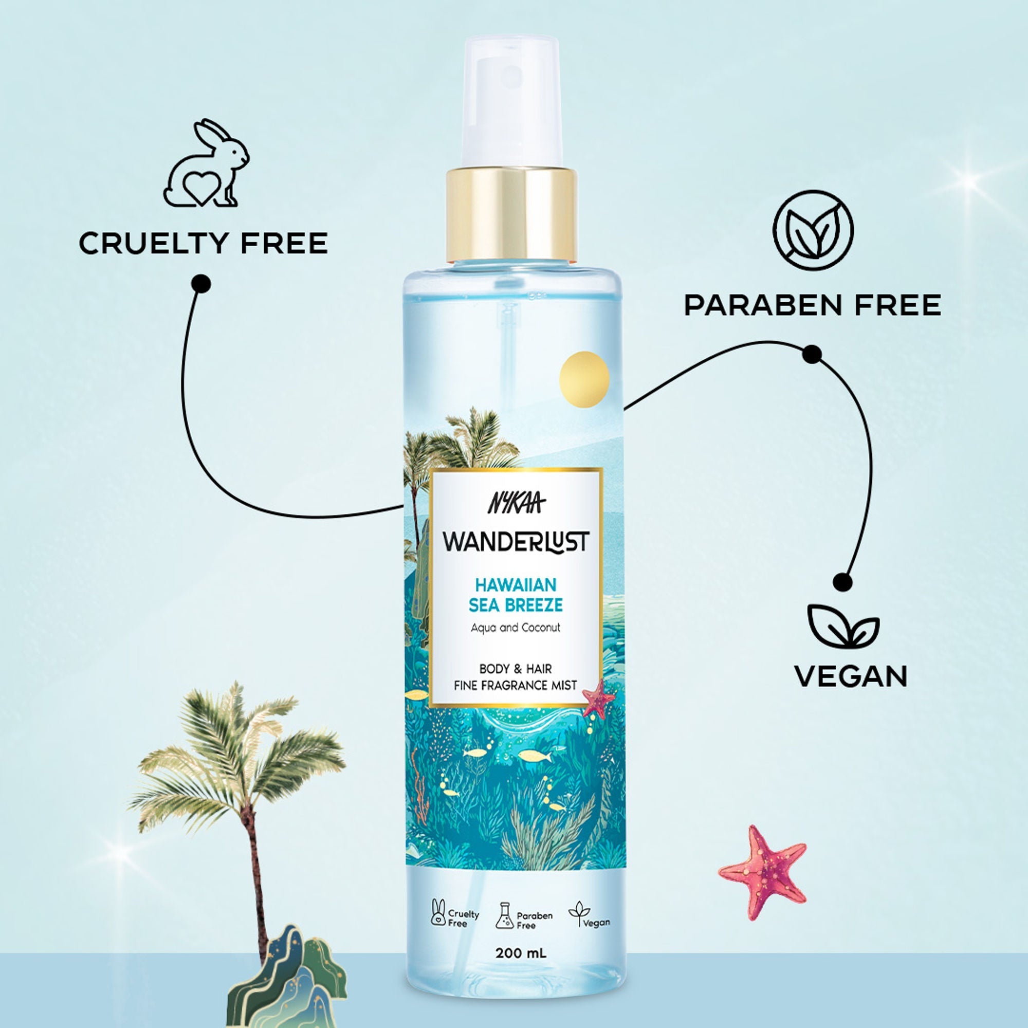 Wanderlust Fragrance Mist For Her - Hawaiian Sea Breeze