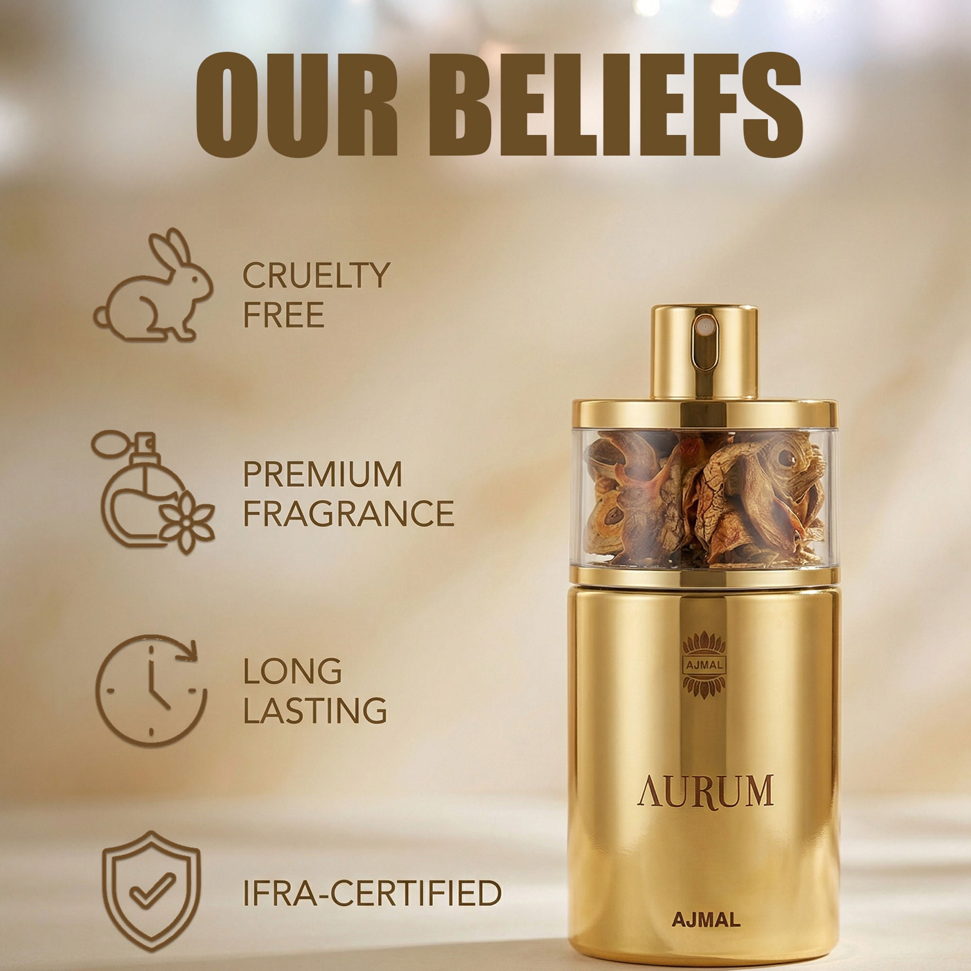 Ajmal India Aurum Edp Perfume For Women Fresh Fruity Luxury Fragrance