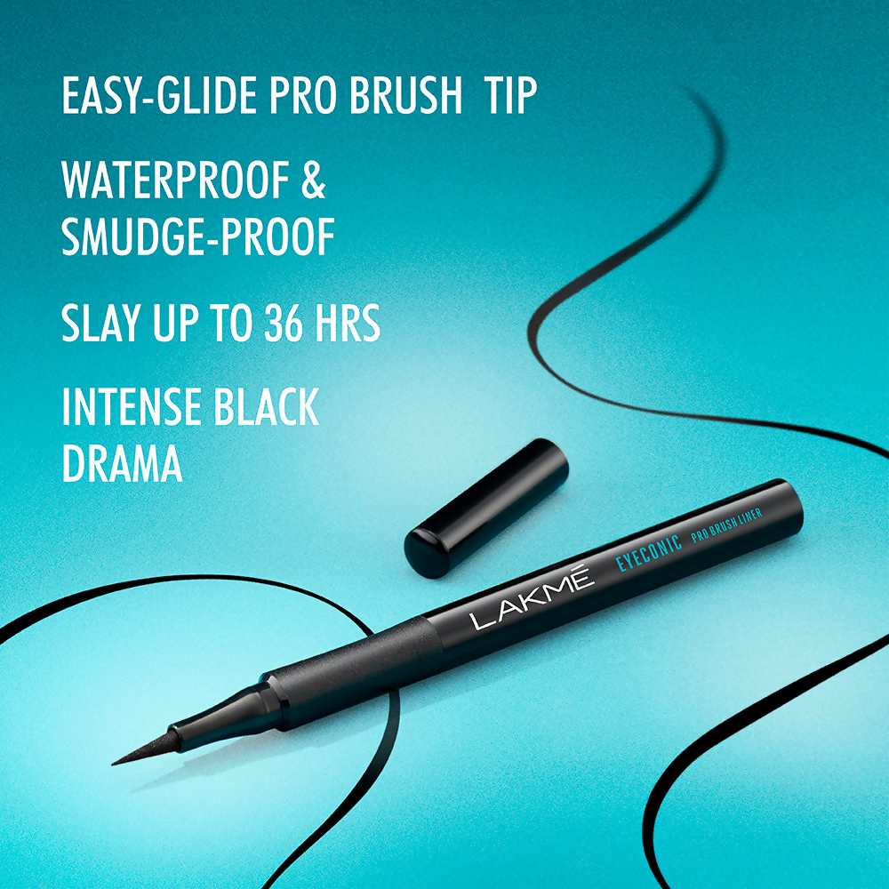 Lakme Eyeconic Pro Brush Liner Black