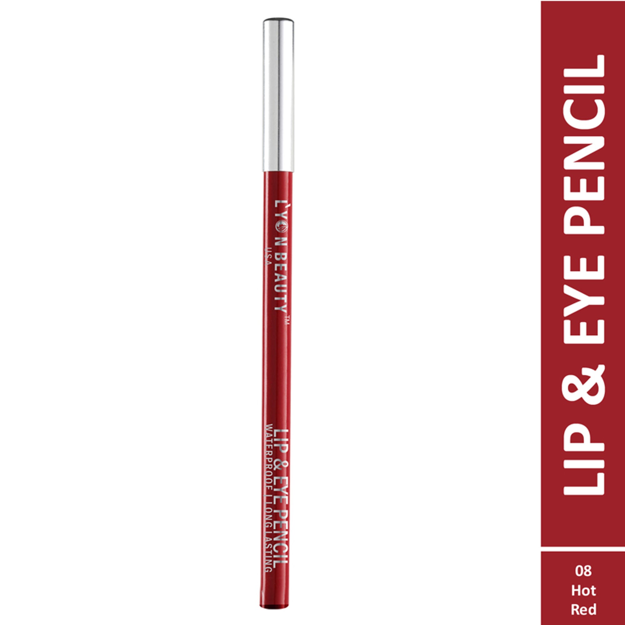 Lyon Beauty Lip & Eye Pencil - Hot Red 08