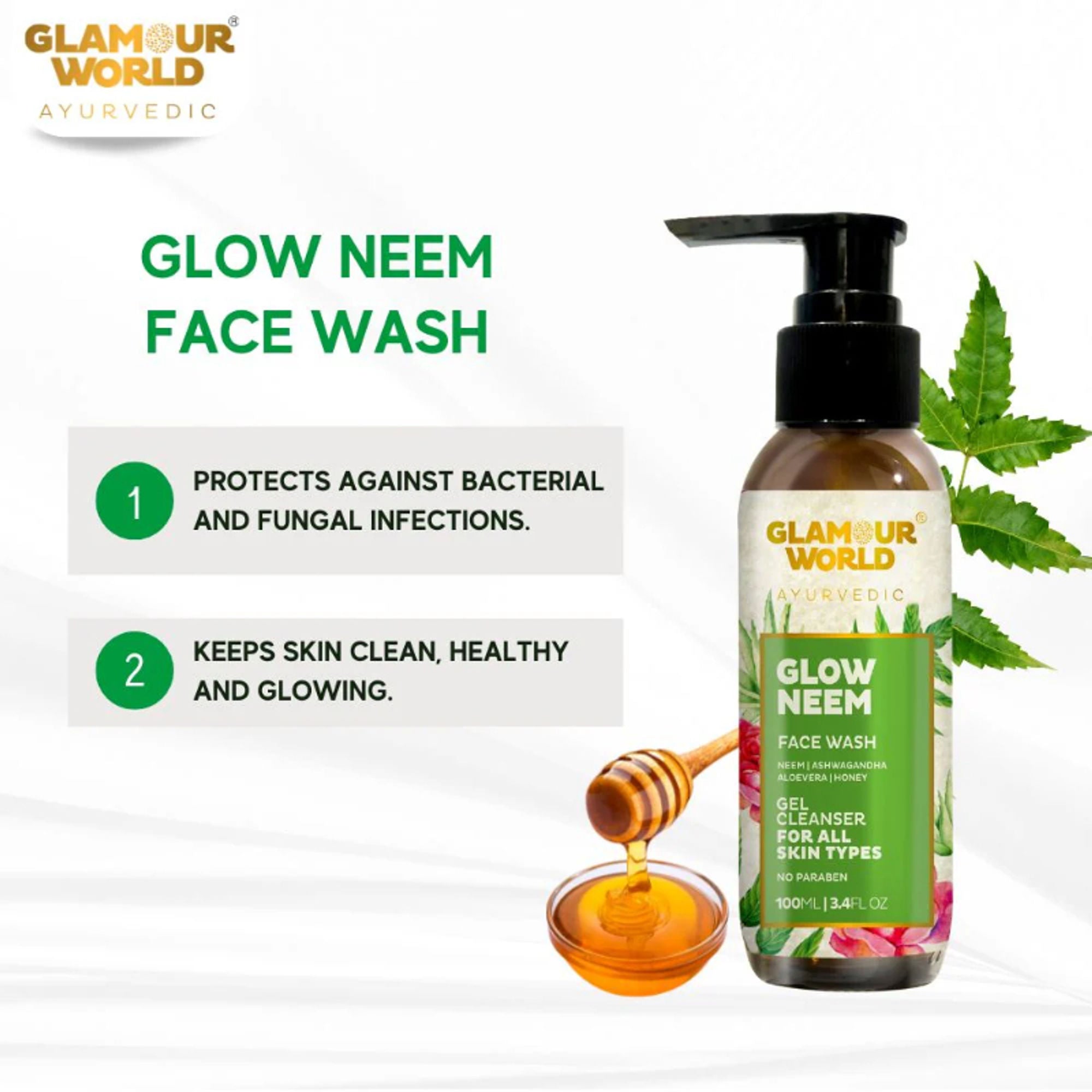 GLAMOUR WORLD AYURVEDIC Glow Neem Face Wash