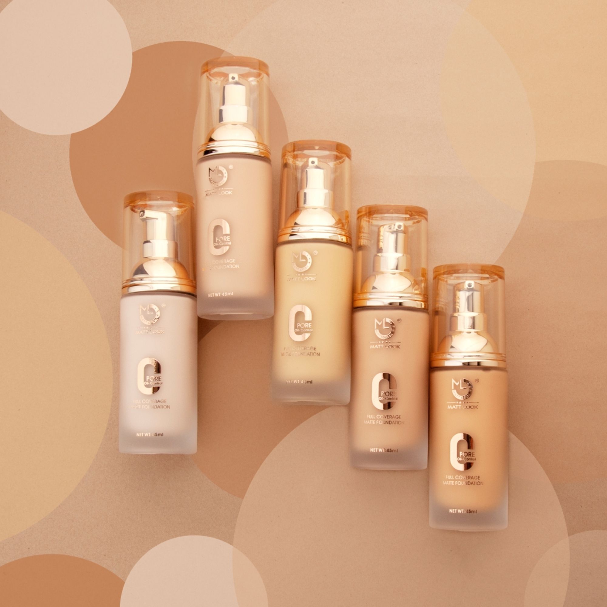Matt Look Zero Pore Oil Control Full Coverage Matte Foundation - Warm Nude