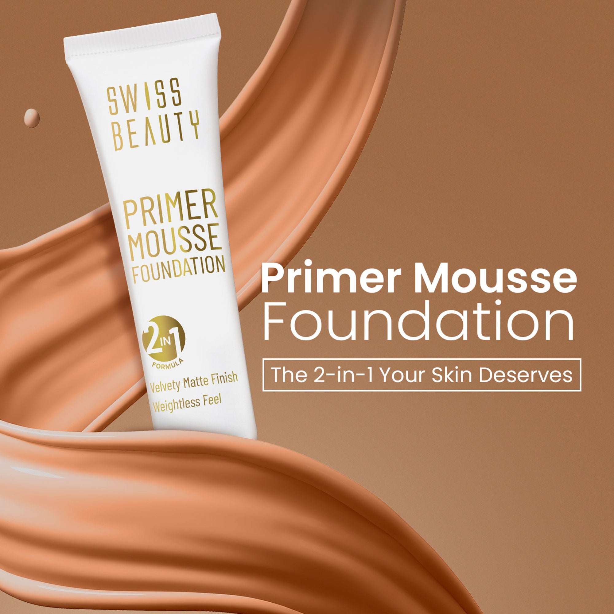Swiss Beauty Primer Mousse Foundation - 07 Warm Fawn