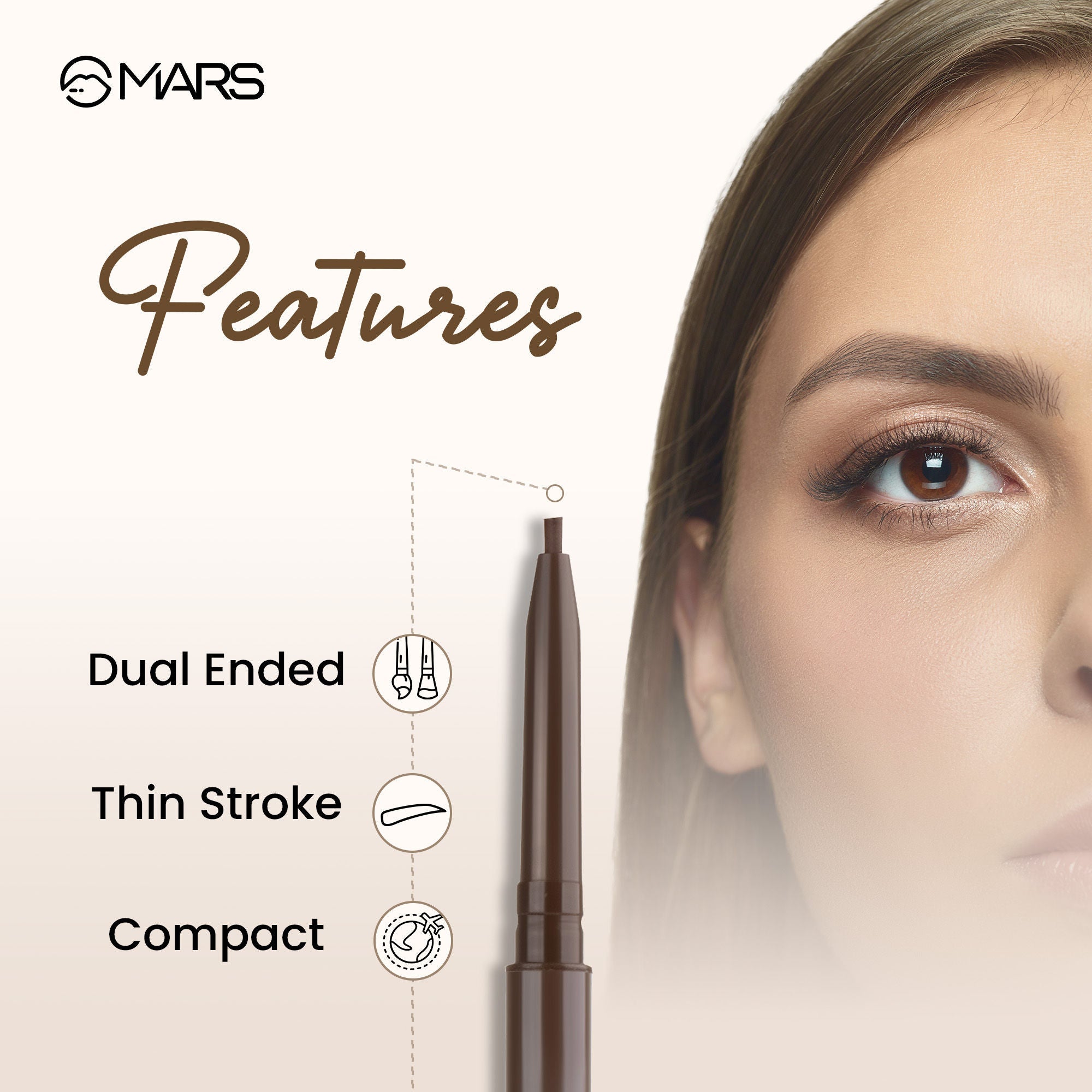 MARS Cosmetics Oh Brow Eyebrow Pencil - Dark Brown