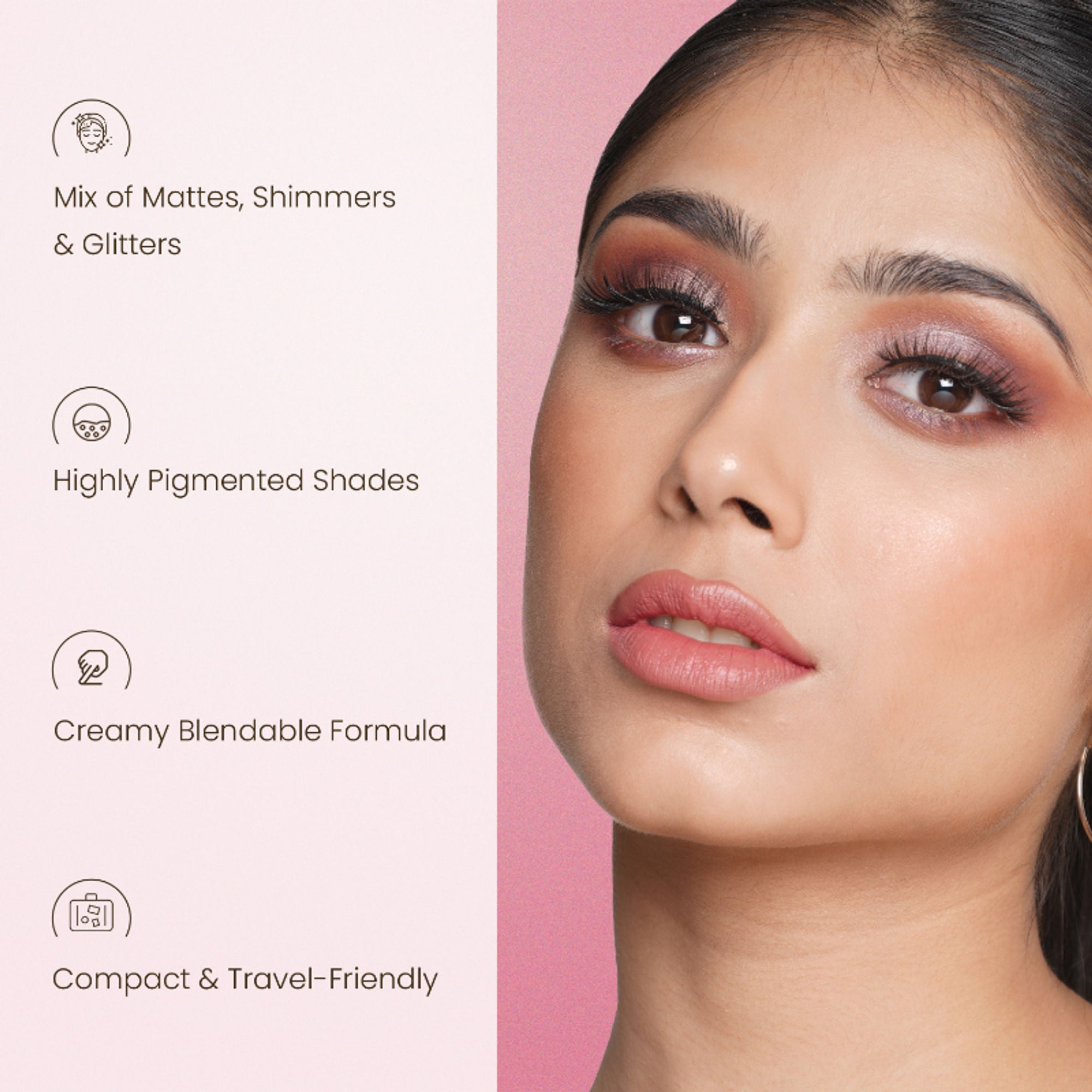 Swiss Beauty Lustre Eyeshadow Palette - 1 Rose N Petals