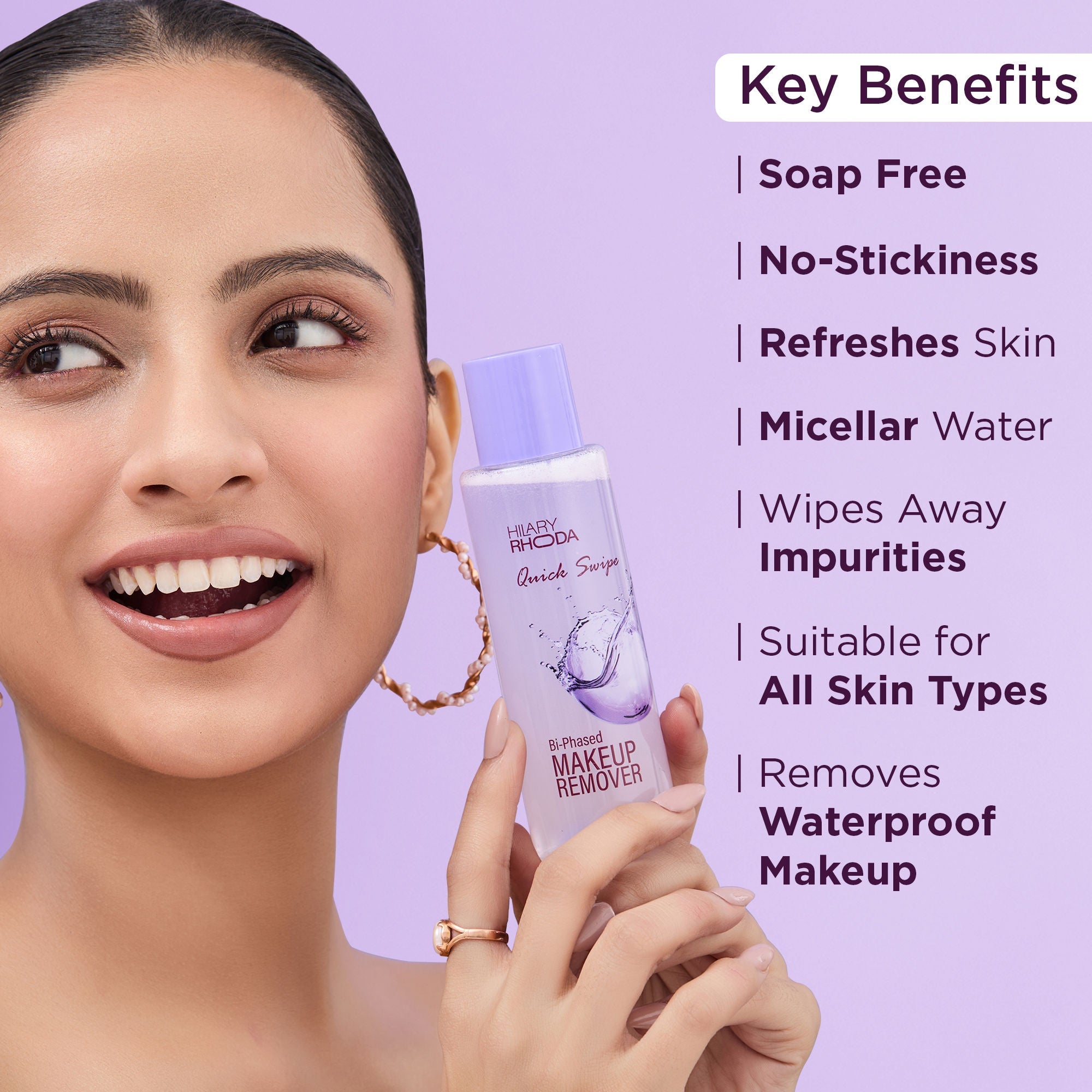 Hilary Rhoda Quick Swipe Bi-Phased Waterproof Makeup Remover