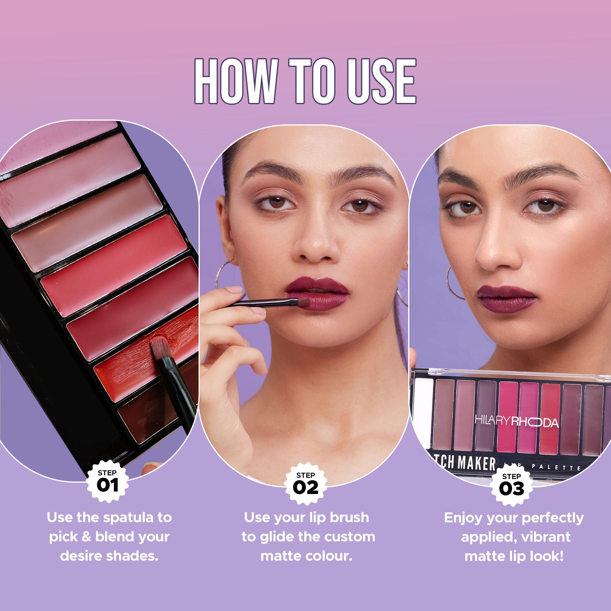 Hilary Rhoda Match Maker Waterproof Lip Palette - Mood Changer 01
