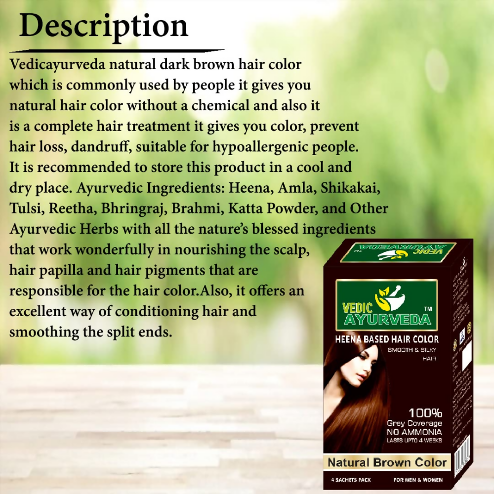 VedicAyurveda Natural Brown Hair Color