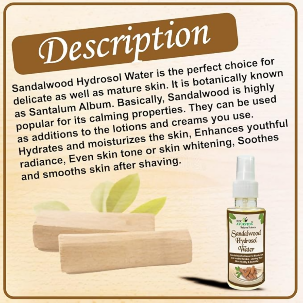 VedicAyurveda Sandalwood Hydrosol Water