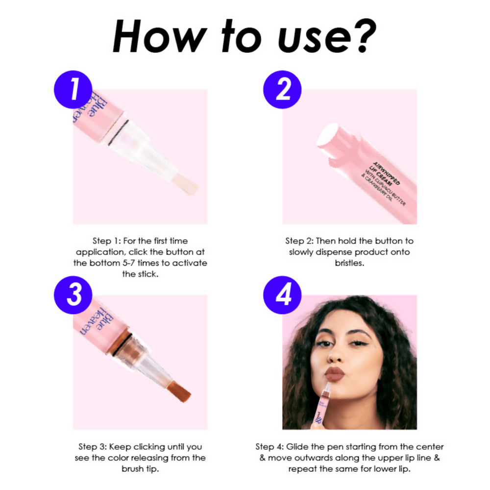 Blue Heaven Paint & Pout Airwhipped Lip Cream - Natural Blush 09