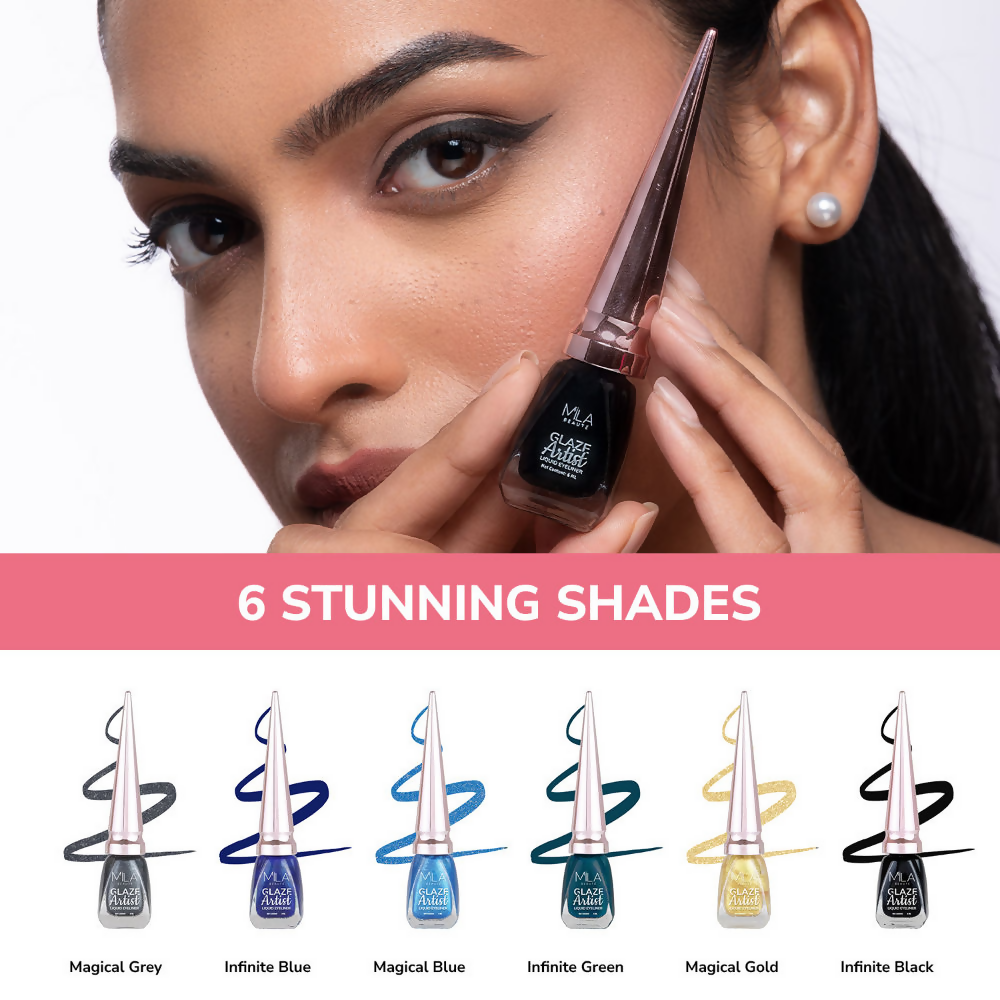 Mila Beaute Glaze Artist Waterproof & Smudge Proof Eyeliner - Infinite Black