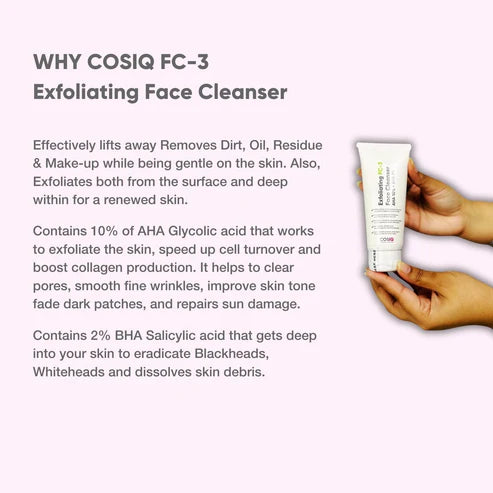COSIQ FC-3 Exfoliating Face Cleanser