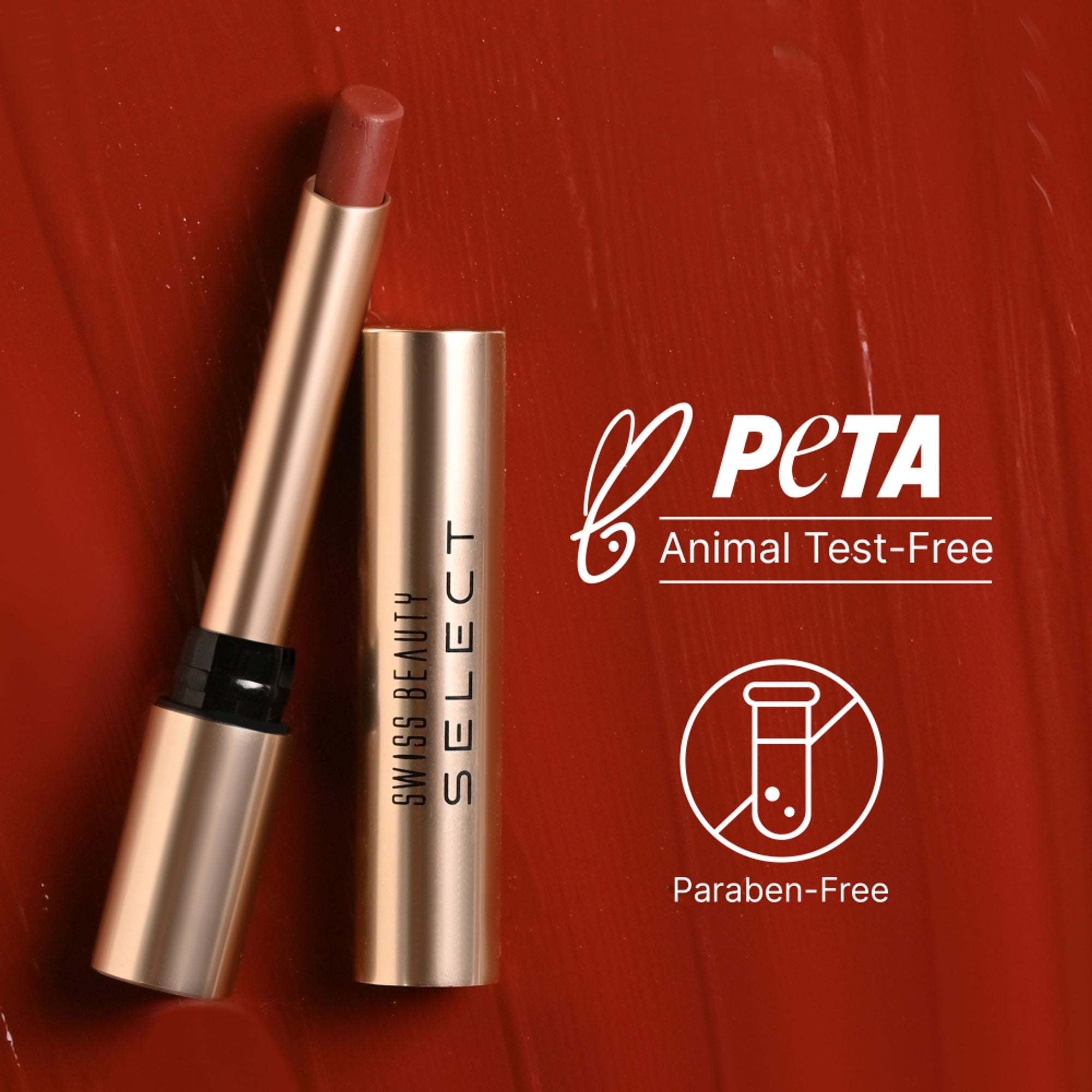 Swiss Beauty Select High On Shine Lipstick - Daring Brown