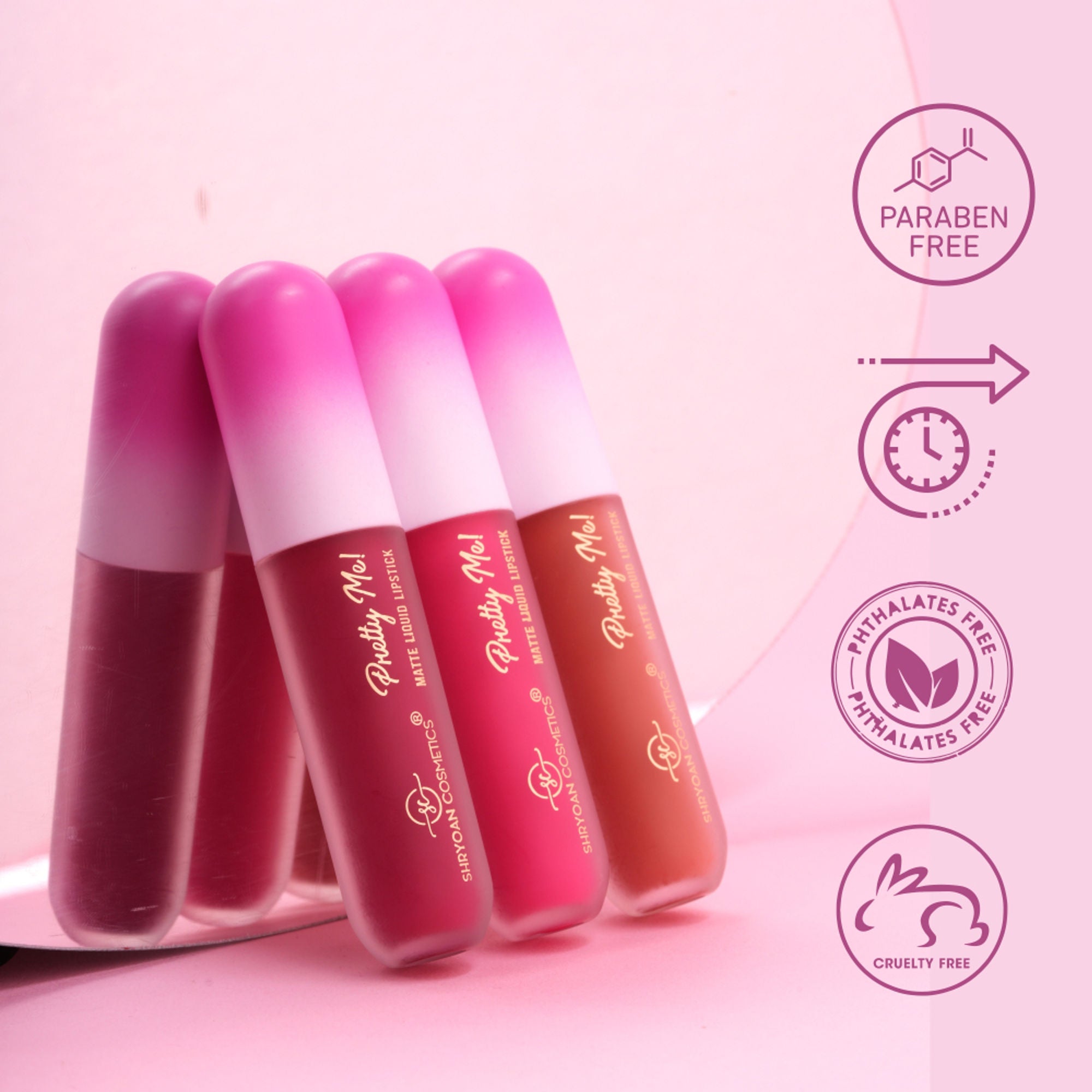 Shryoan Pretty Me! Liquid Matte Lipsticks & Lip Gloss - Brown