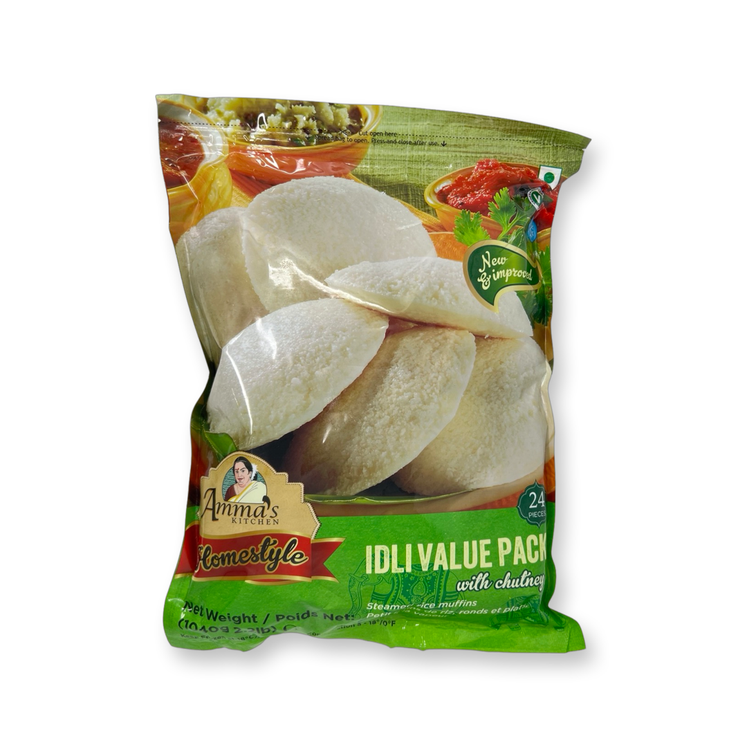 Amma's Kitchen Idli With Chutney (24 pcs) 2lb