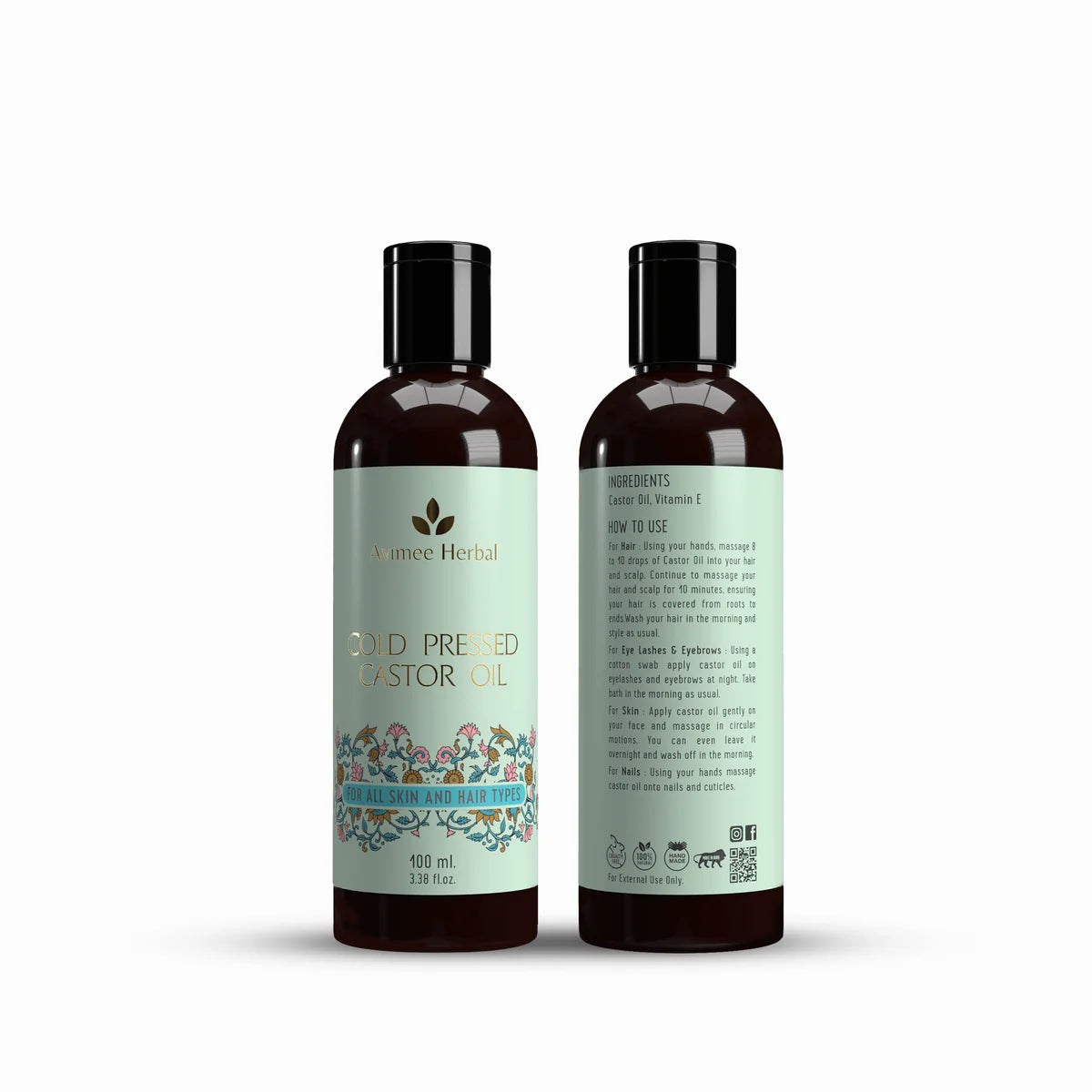 Avimee herbal Cold Pressed Castor Oil for Hair Growth