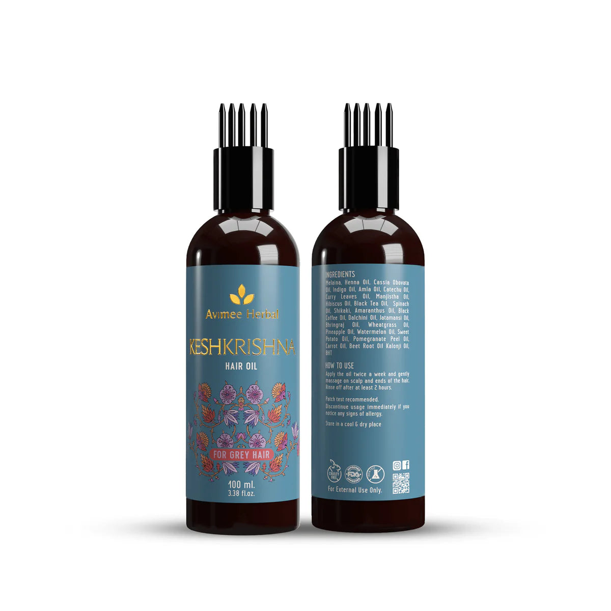 Anti Grey Hair Super Saver Combo: Keshkrishna Hair Oil and Scalptone Grey Hair Serum