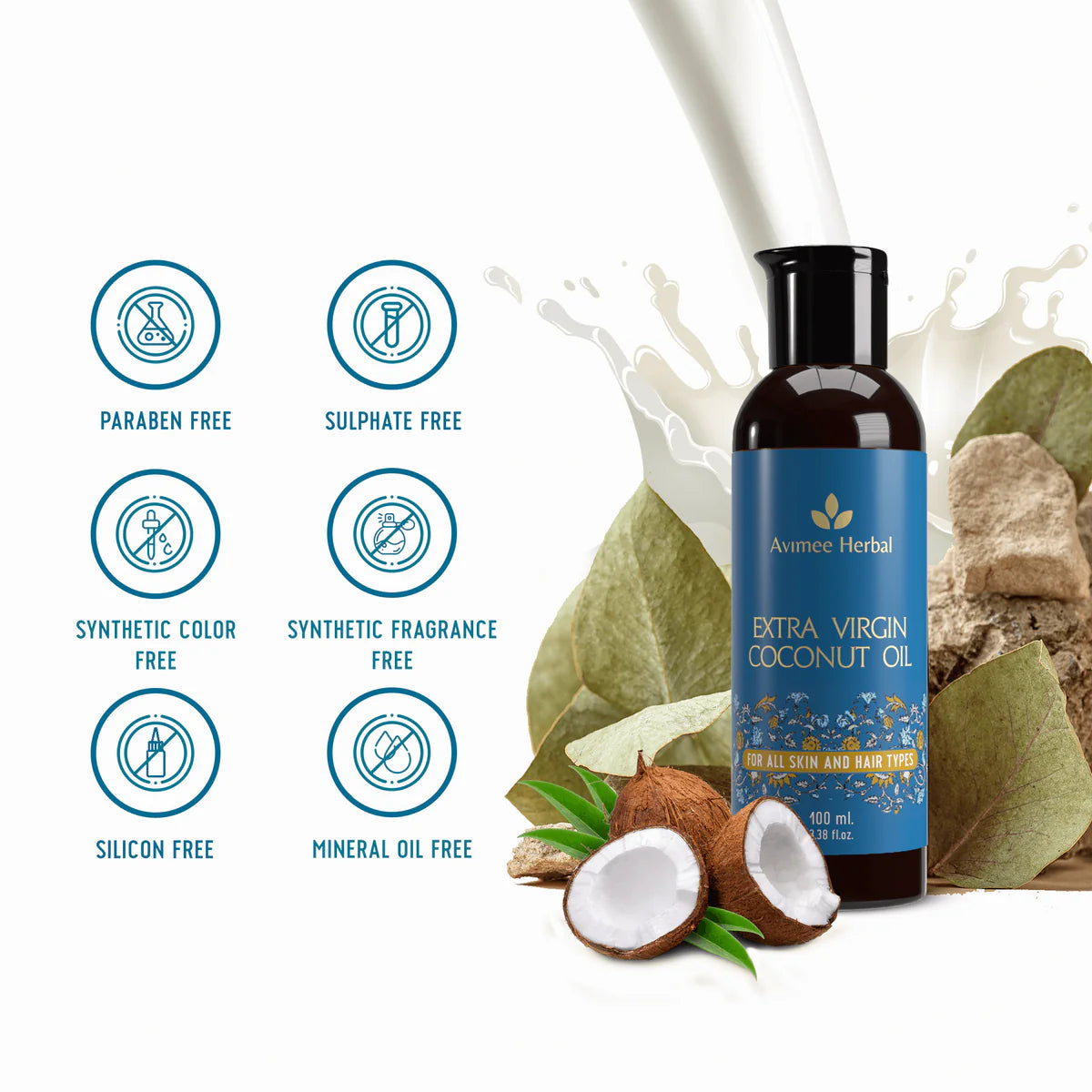 Avimee herbal Extra Virgin Coconut Oil (Cold Pressed) For Winters