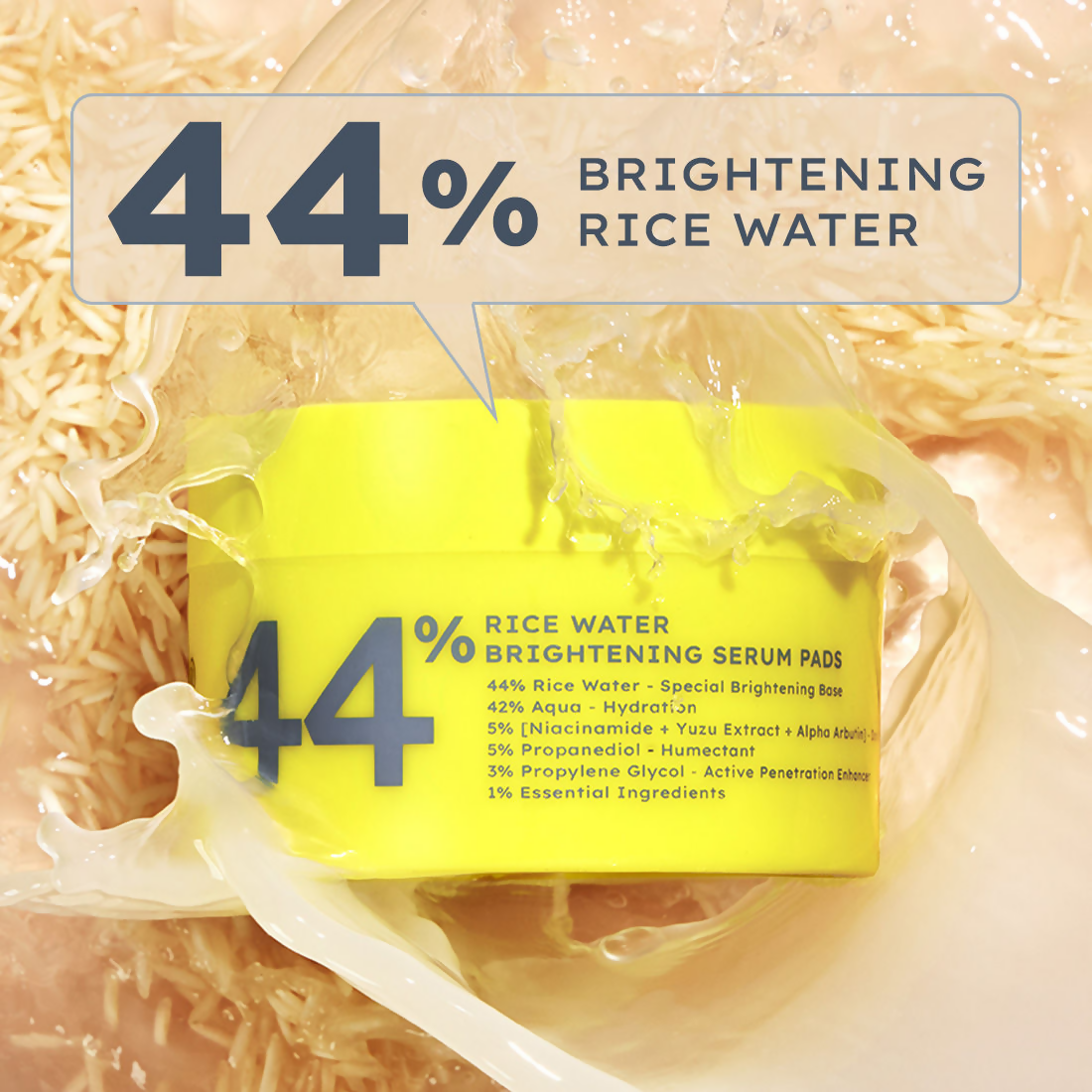 Hyphen By Kriti Sanon 44% Rice Water Brightening Serum Pads (50pcs)