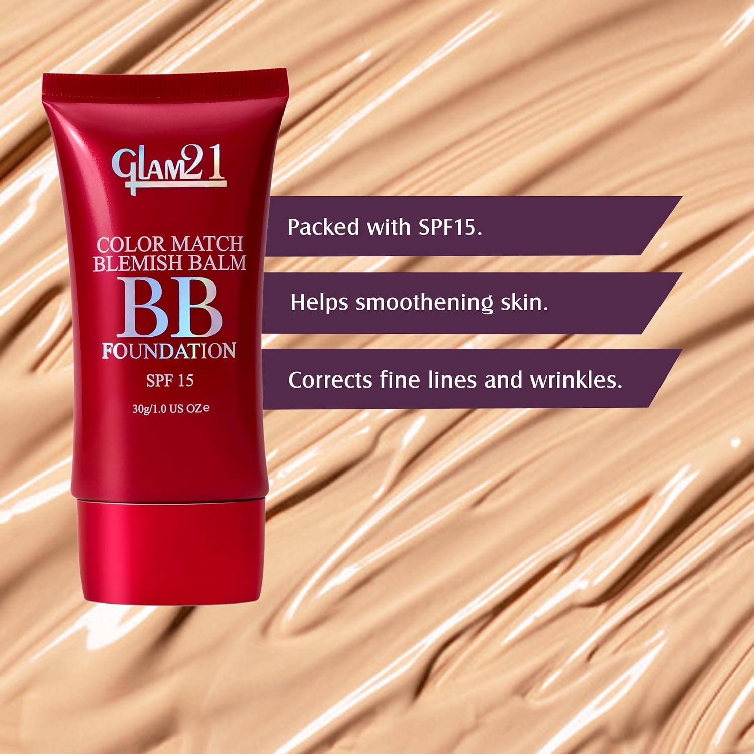 Glam21 Color Match BB Foundation SPF15 - 03 Light Medium