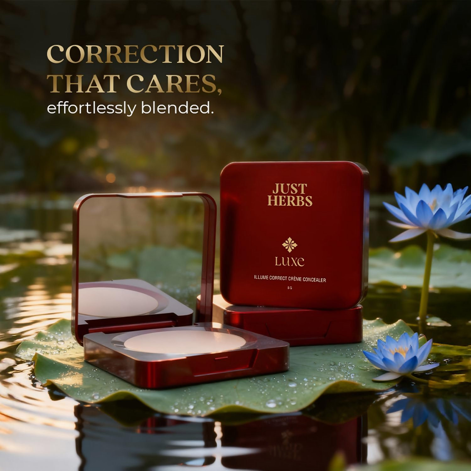 Just Herbs Luxe Illume Correct Créme Concealer Covers Dark Circles (100 Porcelain)