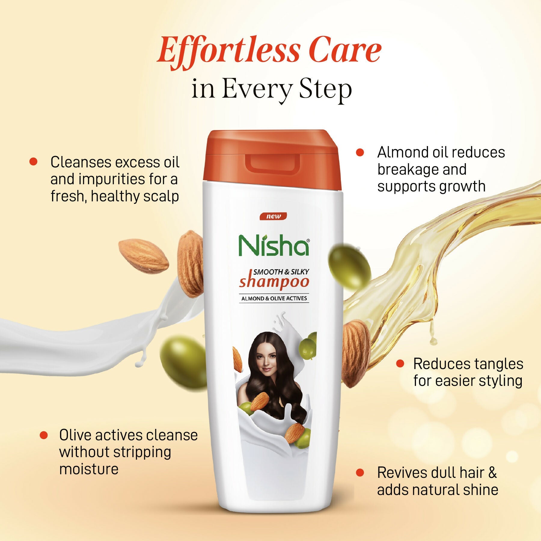 Nisha Almond And Olive Shampoo For Women & Men