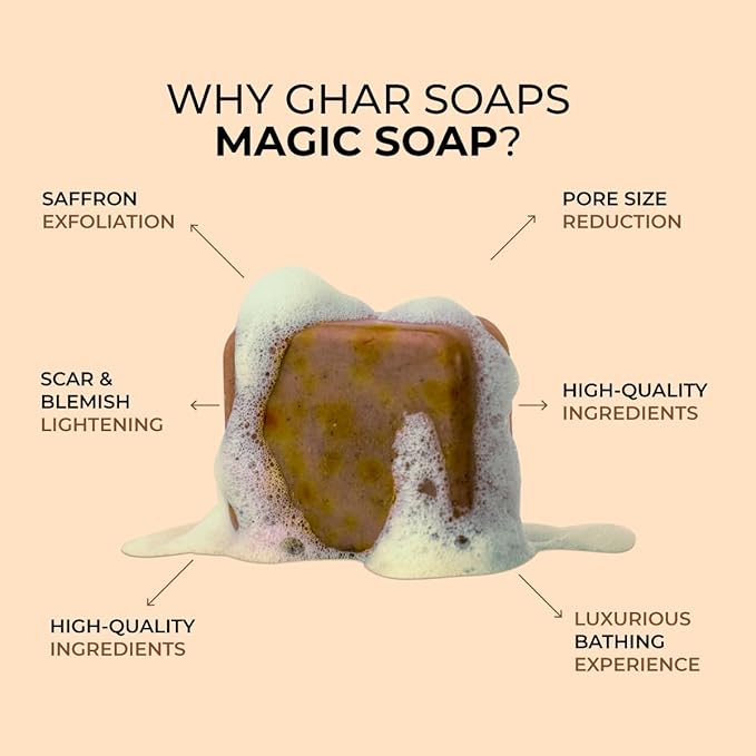 Ghar Handmade Soaps Sandalwood & Saffron for Body Tan