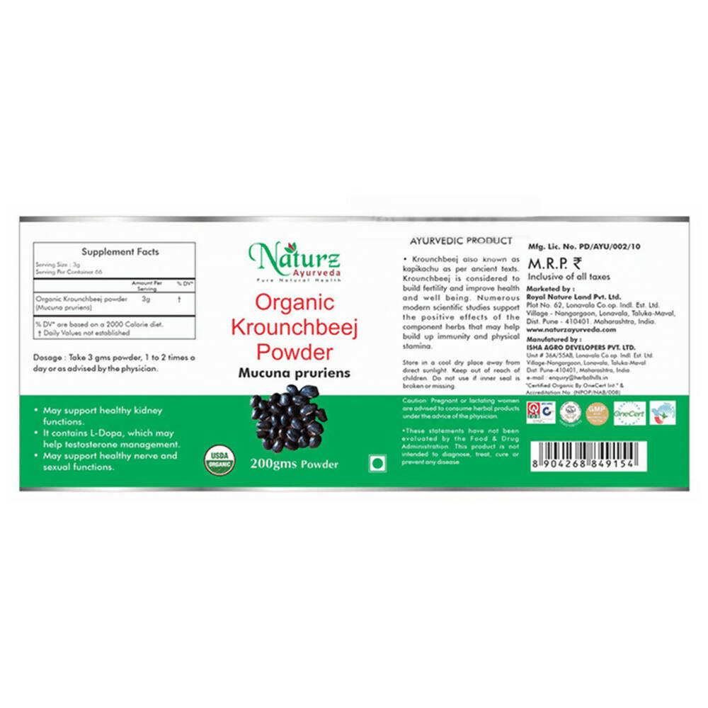 Naturz Ayurveda Organic Krounchbeej Powder