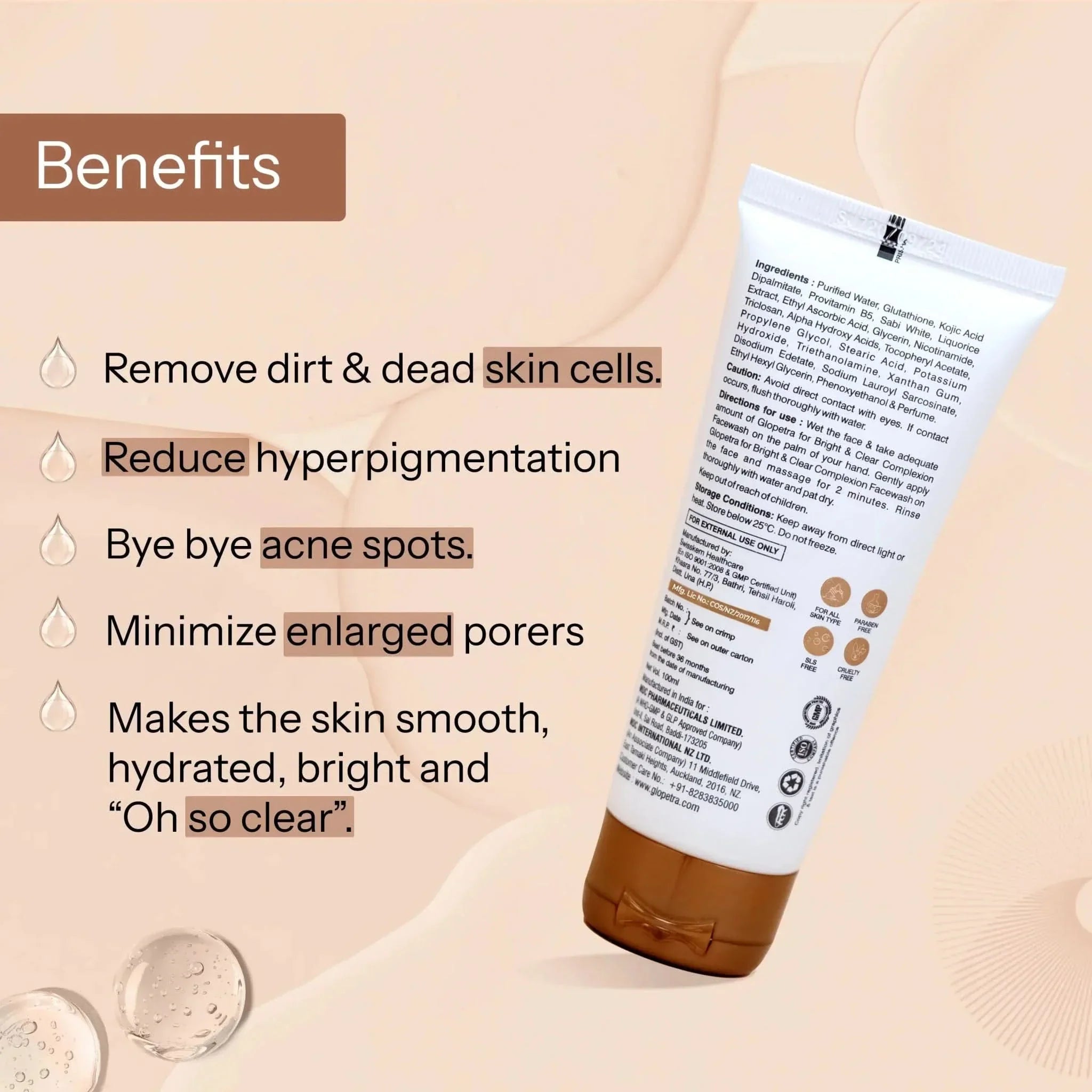 Glopetra Face Wash For Acne Scars & Spots