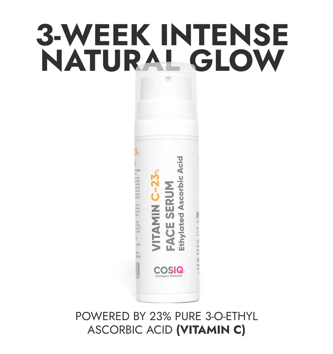 COSIQ Glowing Skin with Vitamin C-23% Serum : Advanced Molecular Skincare Technology 60ml