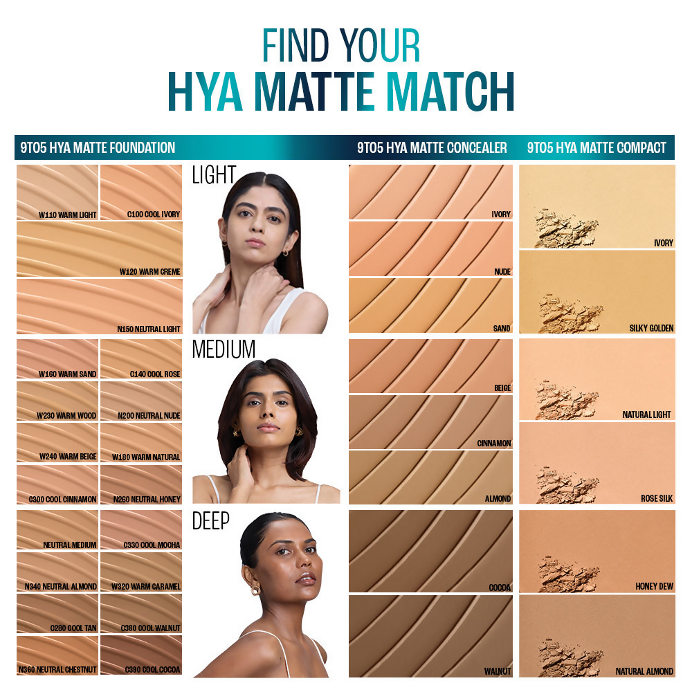 Lakme 9to5 Hya Matte Foundation + Hyaluronic Acid - Cool Rose