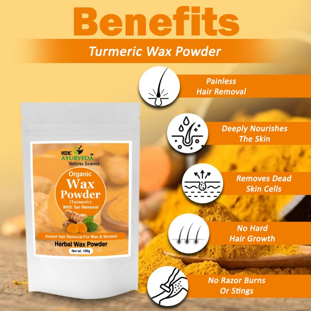 VedicAyurveda Herbal Wax Powder - Turmeric