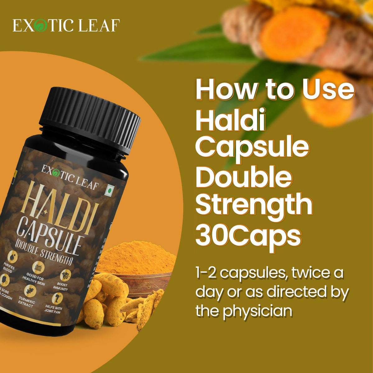Exotic Leaf Haldi Tablets