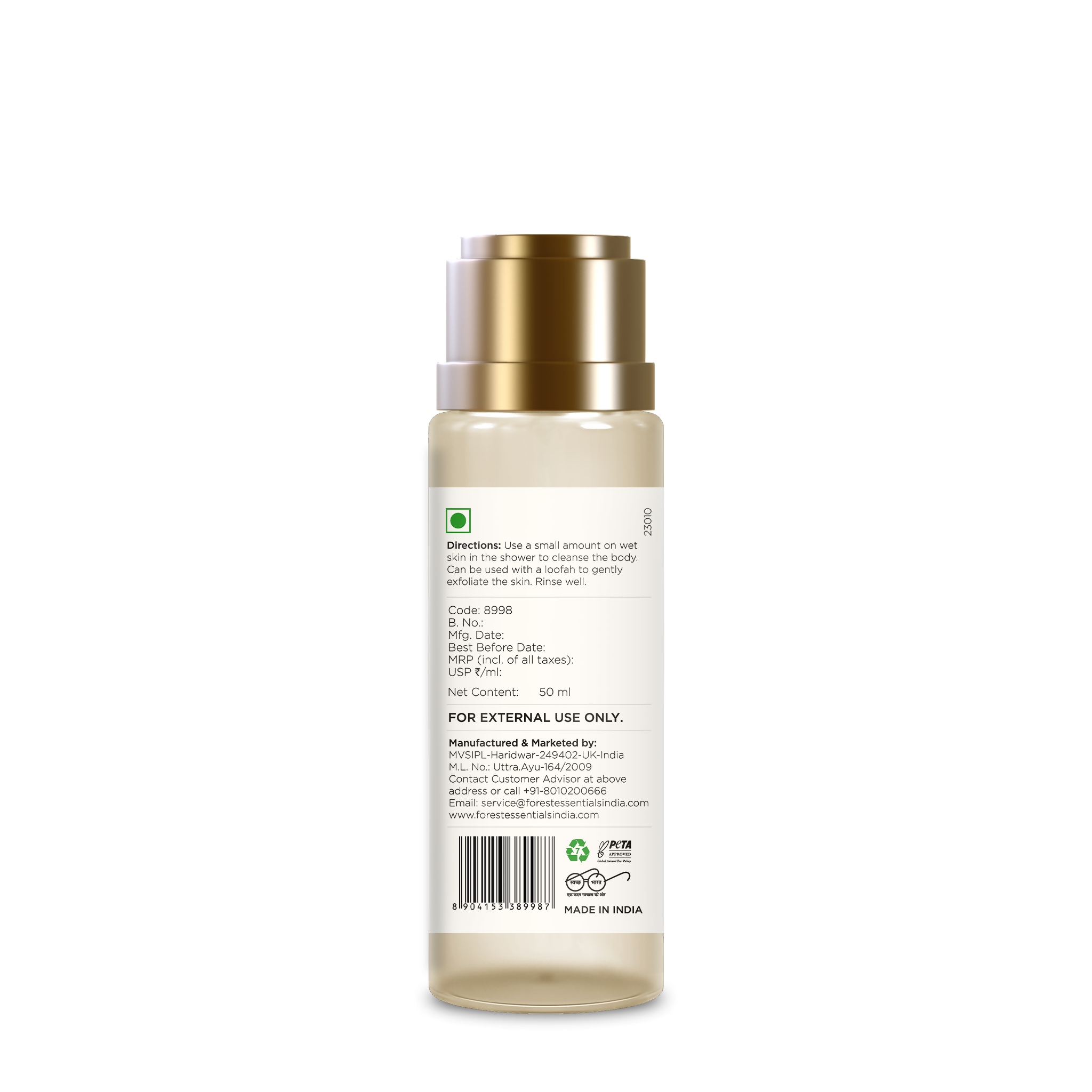 Forest Essentials Silkening Shower Wash Oudh & Green Tea