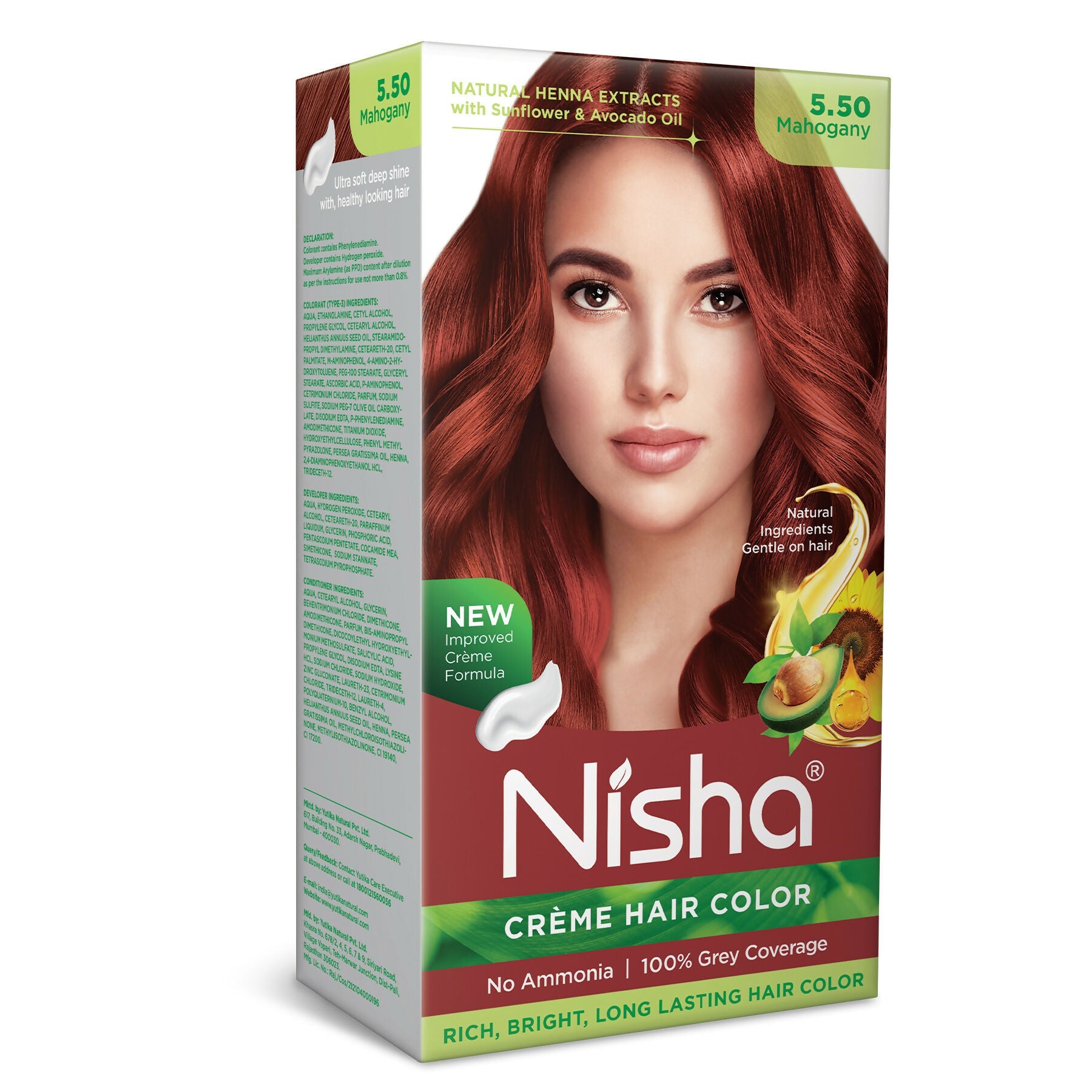 Nisha Creme Hair Color for Women - Mahogany