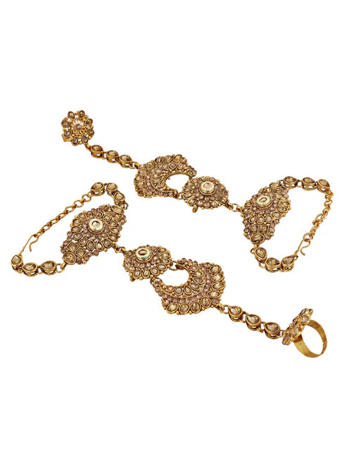 Tehzeeb Creation Traditional Stone Bridal Set 7 Pcs. For Girls & Women THZ400