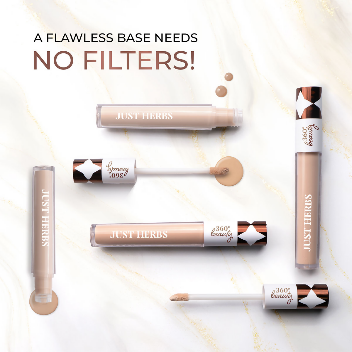 Just Herbs Full Cover Natural Filter Finish Concealer - Ivory