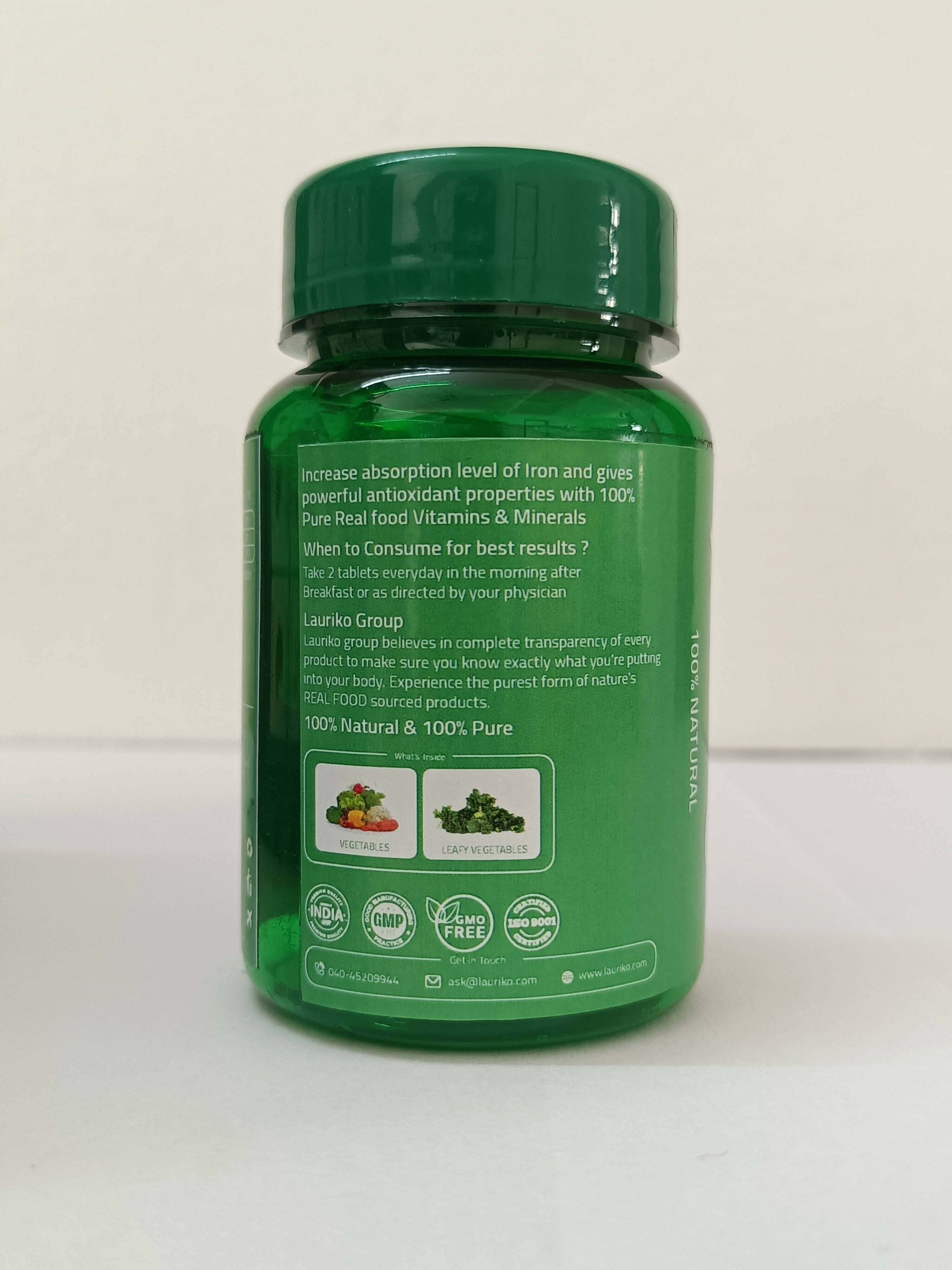Laurik Plant Based Zinc And Vitamin C Tablets | Supplements Help Iron Absorption And Immune Support For Men And Women