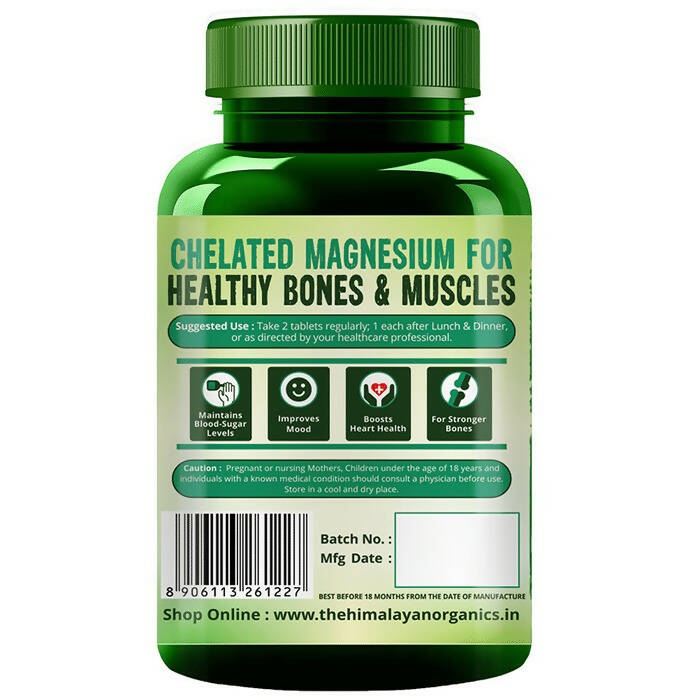 Himalayan Organics Magnesium Citrate+Glycinate Tablets (1660mg)