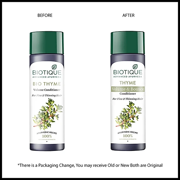 Biotique Advanced Ayurveda Bio Thyme Volume Conditioner For Fine & Thinning Hair