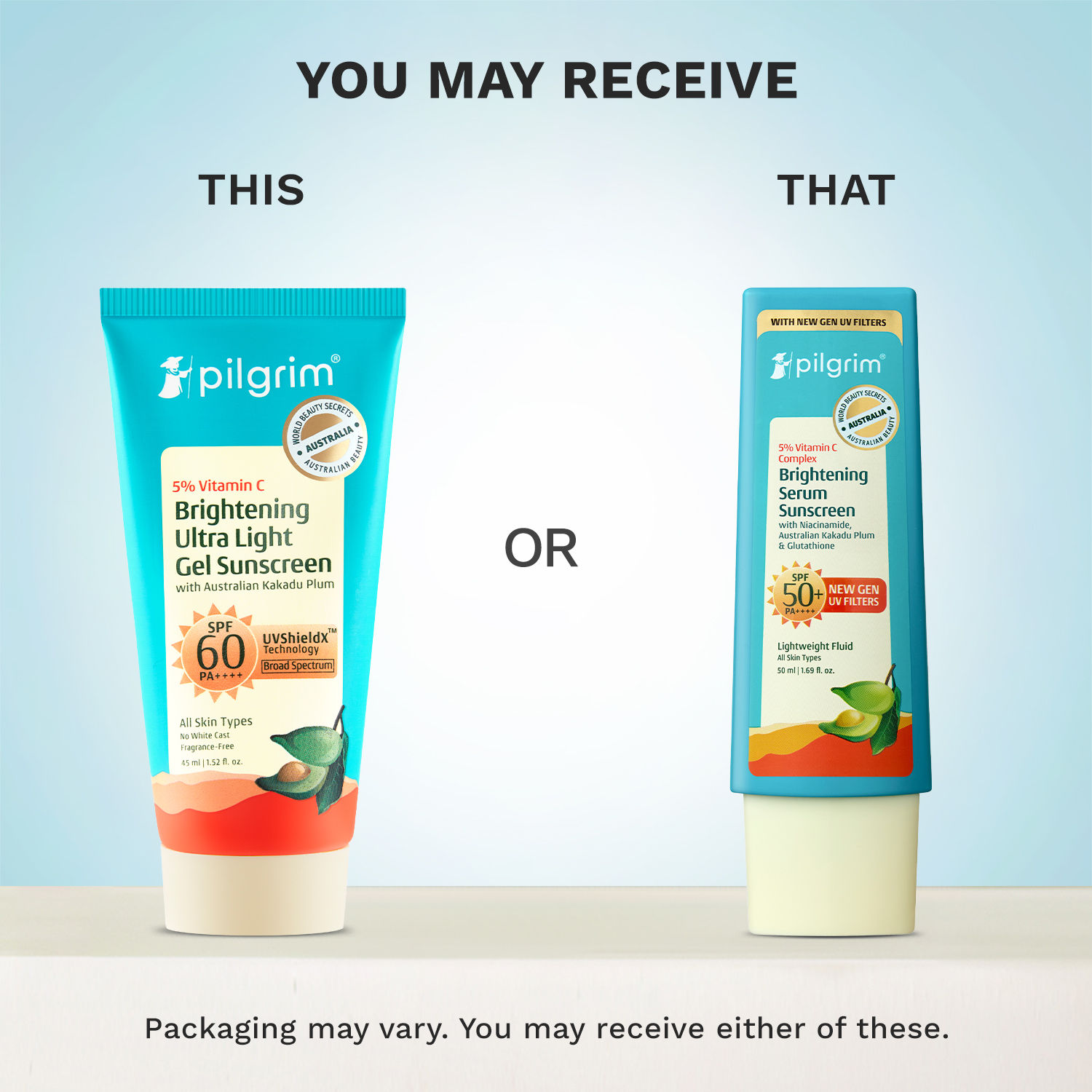 Pilgrim 5% Vitamin C Brightening Ultra Light Gel Sunscreen SPF 60 PA++++