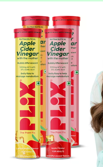 PLIX The Plant Fix Apple Cider Vinegar Effervescent Tablet with Mother - Multi Flavor